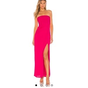 Superdown Asher Strapless Dress in Pink